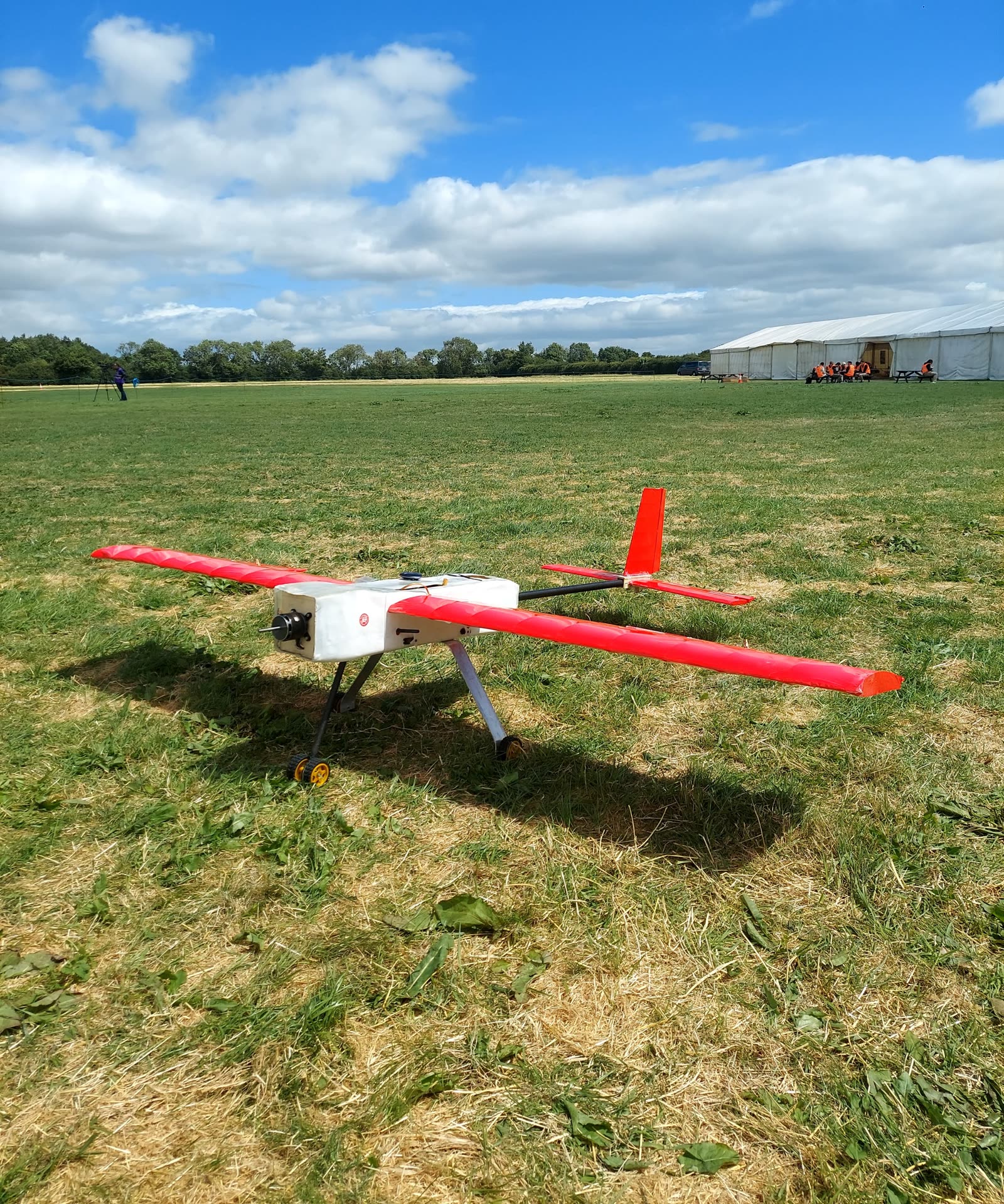 Vayu, a fixed-wing UAV on the competition field